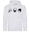 Men`s hoodie Naruto sasuke kakashi sport-grey фото