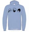 Men`s hoodie Naruto sasuke kakashi sky-blue фото