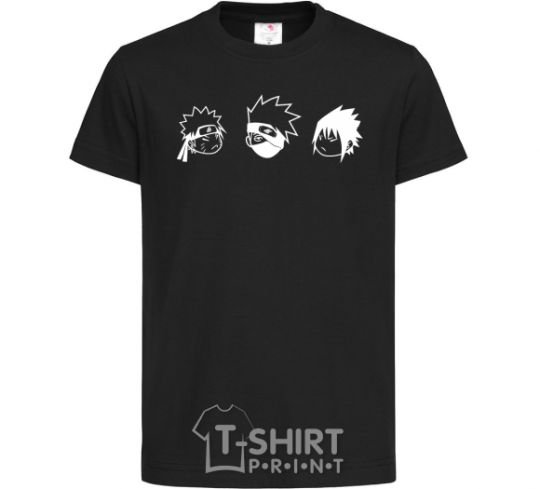 Kids T-shirt Naruto sasuke kakashi black фото