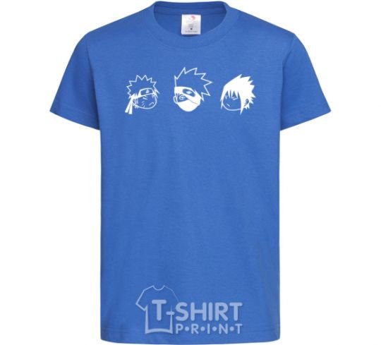 Kids T-shirt Naruto sasuke kakashi royal-blue фото