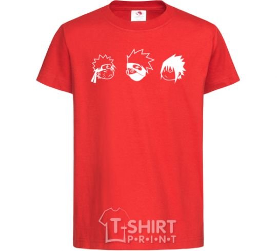 Kids T-shirt Naruto sasuke kakashi red фото