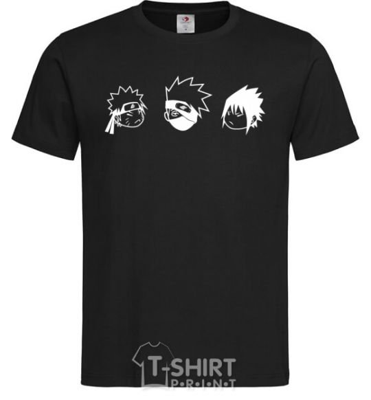 Men's T-Shirt Naruto sasuke kakashi black фото