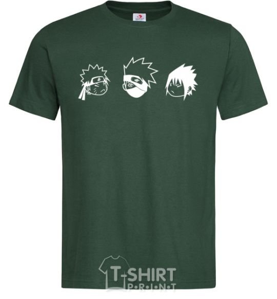 Men's T-Shirt Naruto sasuke kakashi bottle-green фото