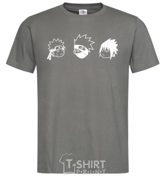 Men's T-Shirt Naruto sasuke kakashi dark-grey фото