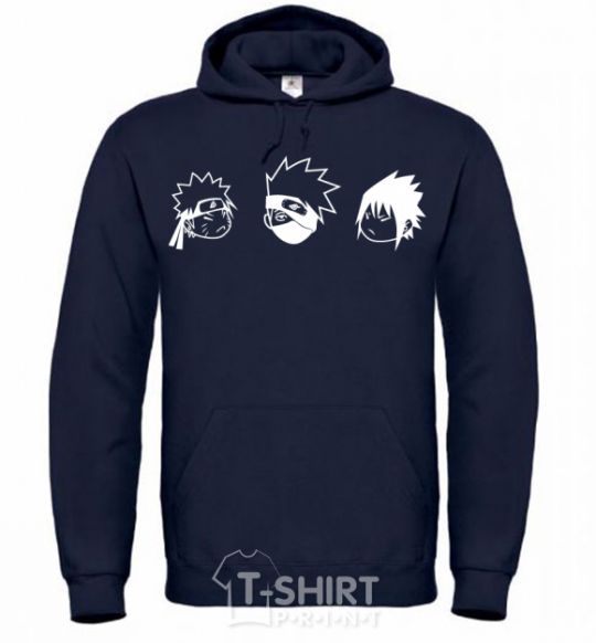 Men`s hoodie Naruto sasuke kakashi navy-blue фото