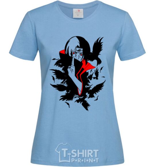 Women's T-shirt Akatsuki Itachi sky-blue фото