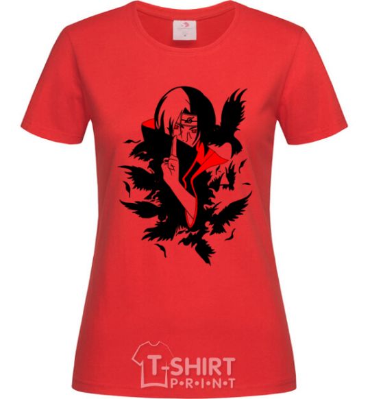 Women's T-shirt Akatsuki Itachi red фото