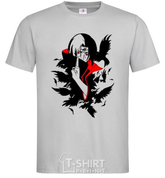 Men's T-Shirt Akatsuki Itachi grey фото