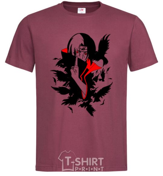 Men's T-Shirt Akatsuki Itachi burgundy фото