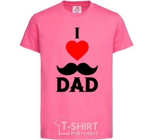 Kids T-shirt I love dad's mustache heliconia фото