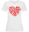 Women's T-shirt Rose heart White фото