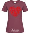 Women's T-shirt Rose heart burgundy фото