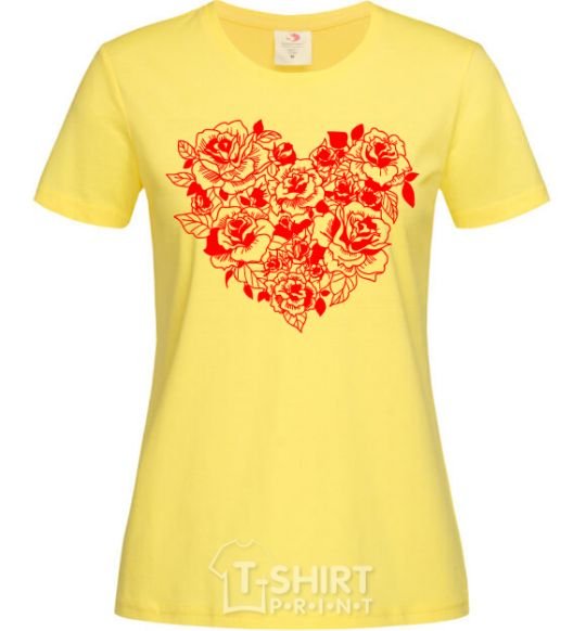 Women's T-shirt Rose heart cornsilk фото