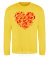 Sweatshirt Rose heart yellow фото