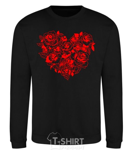 Sweatshirt Rose heart black фото