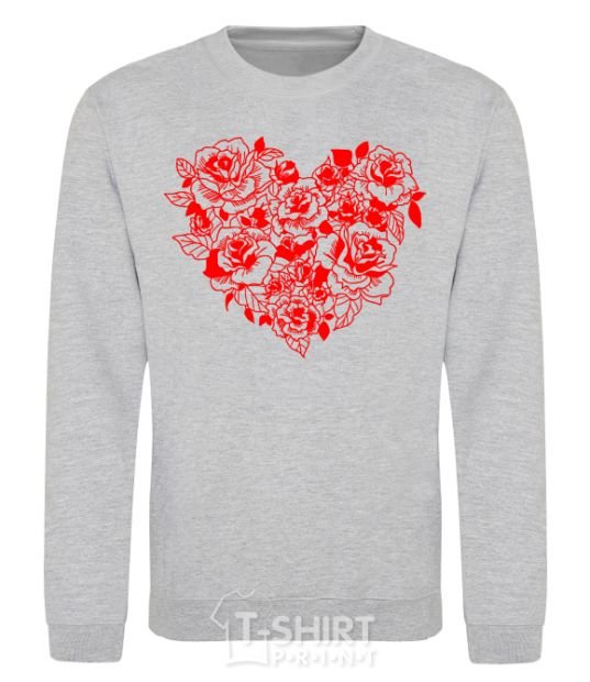 Sweatshirt Rose heart sport-grey фото