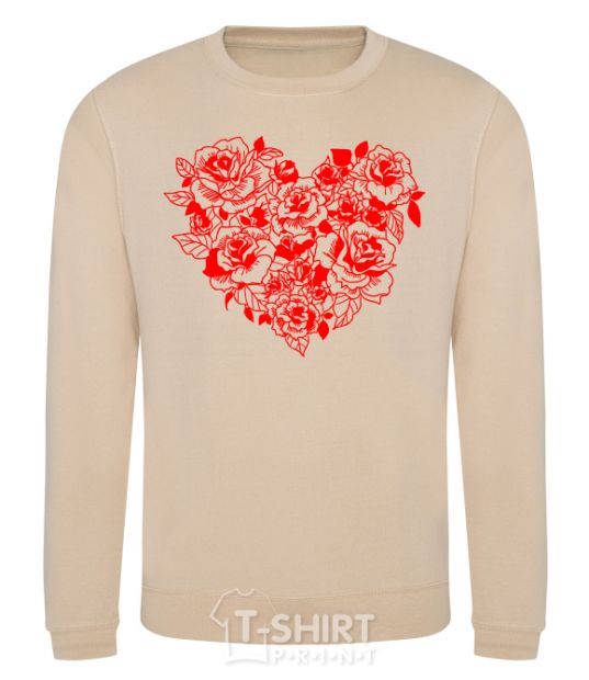 Sweatshirt Rose heart sand фото