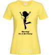 Women's T-shirt Warning it is a girl party cornsilk фото