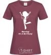 Women's T-shirt Warning it is a girl party burgundy фото