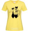 Женская футболка Wedding cat Лимонный фото