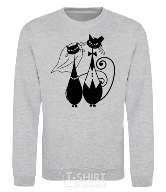Sweatshirt Wedding cat sport-grey фото