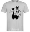 Men's T-Shirt Wedding cat grey фото