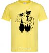 Мужская футболка Wedding cat Лимонный фото