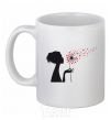 Ceramic mug Love dandelion White фото