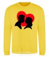 Sweatshirt Beloved couple silhouette yellow фото