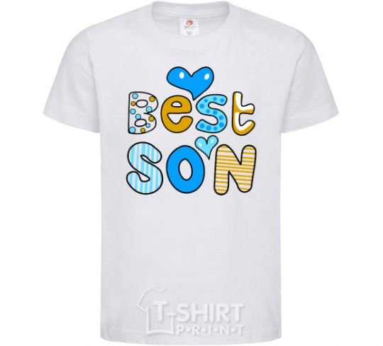 Kids T-shirt Best son White фото