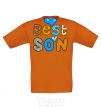 Kids T-shirt Best son cornsilk фото