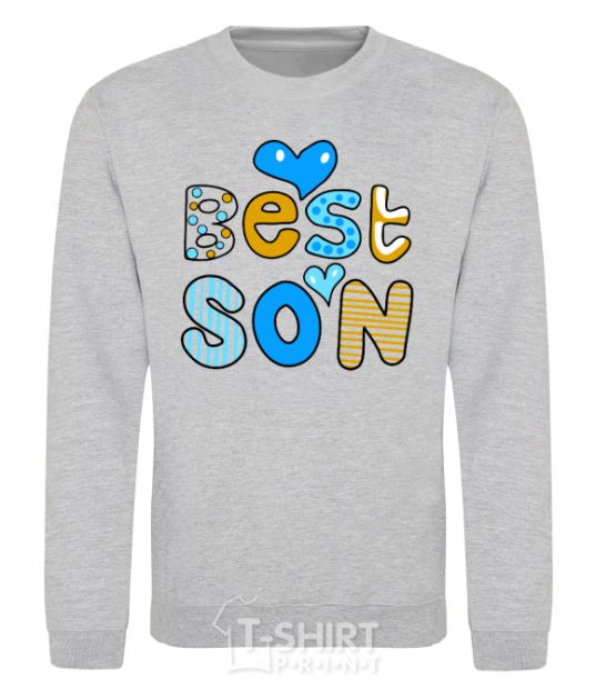 Свитшот Best son Серый меланж фото