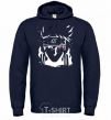 Men`s hoodie Naruto kakashi silhouette navy-blue фото