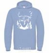 Men`s hoodie Naruto kakashi silhouette sky-blue фото