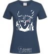 Women's T-shirt Naruto kakashi silhouette navy-blue фото