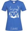 Women's T-shirt Naruto kakashi silhouette royal-blue фото