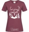 Women's T-shirt Naruto kakashi silhouette burgundy фото