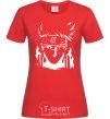 Women's T-shirt Naruto kakashi silhouette red фото