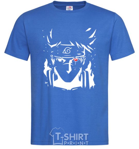 Men's T-Shirt Naruto kakashi silhouette royal-blue фото