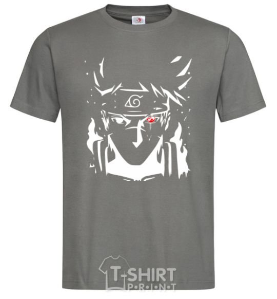 Men's T-Shirt Naruto kakashi silhouette dark-grey фото