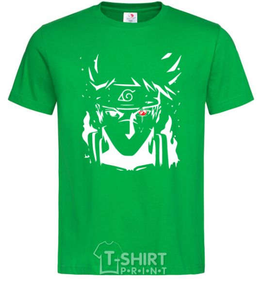 Men's T-Shirt Naruto kakashi silhouette kelly-green фото