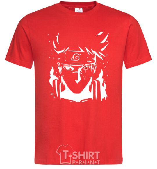 Men's T-Shirt Naruto kakashi silhouette red фото