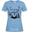 Women's T-shirt Naruto kakashi silhouette sky-blue фото