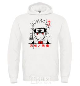 Men`s hoodie Naruto characters White фото