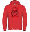 Men`s hoodie Naruto characters bright-red фото