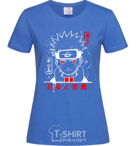 Women's T-shirt Naruto characters royal-blue фото