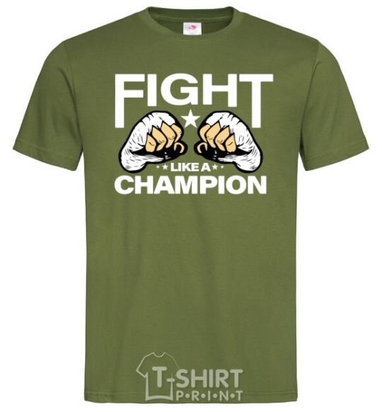 Men's T-Shirt FIGHT LIKE A CHAMPION millennial-khaki фото