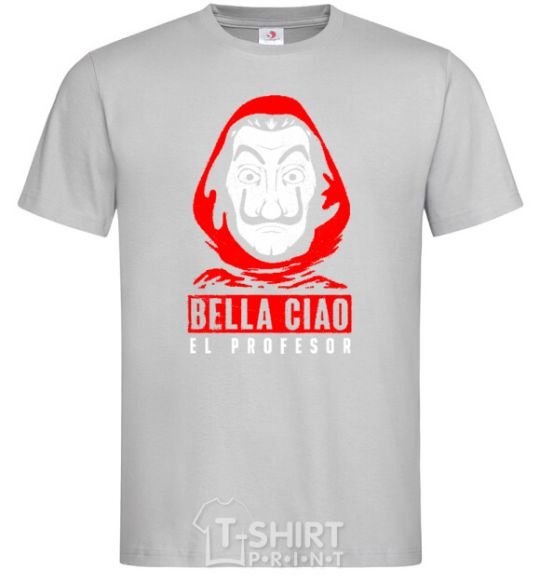 Men's T-Shirt Bella ciao Paper House grey фото