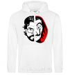 Men`s hoodie Professor Salva's paper house White фото