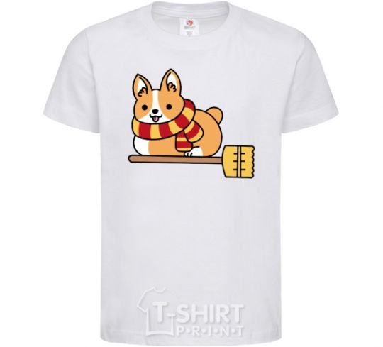 Kids T-shirt Corgi potter gryffindor White фото